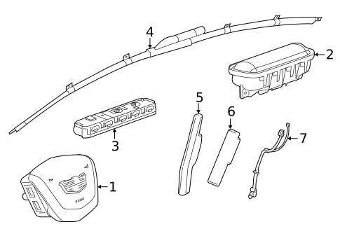 Air Bag Components for 2016 Cadillac CT6 #0