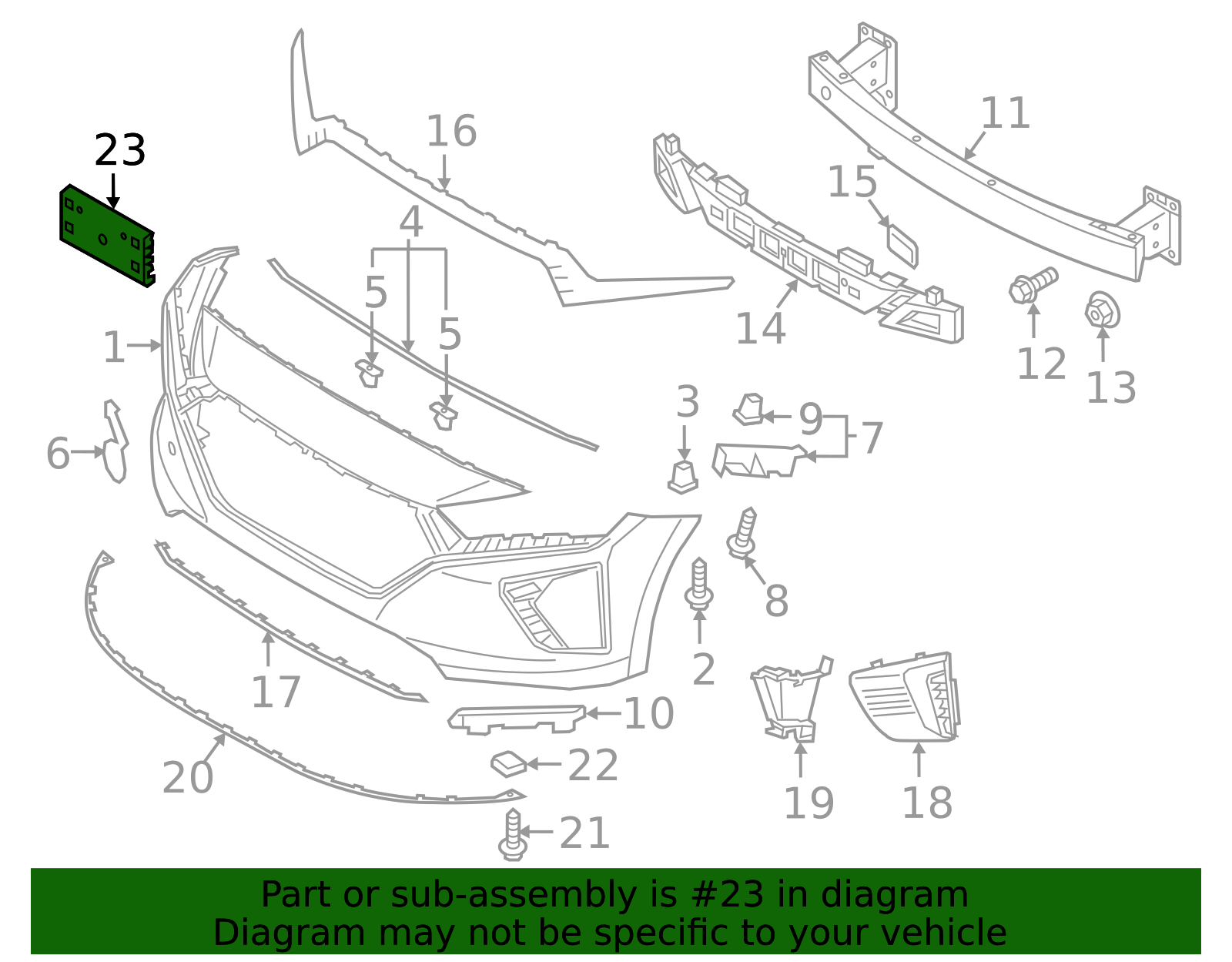 2017-2019 Hyundai Ioniq License Bracket 86519-G7040 | MotorMotor