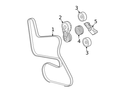 Belts & Pulleys for 2005 Chevrolet Malibu #0