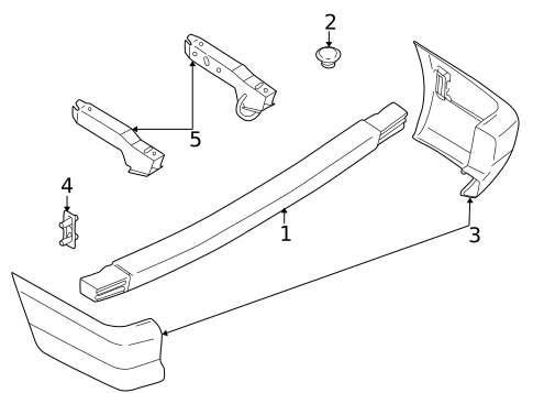Bumper & Components - Rear for 1995 Volkswagen EuroVan #0