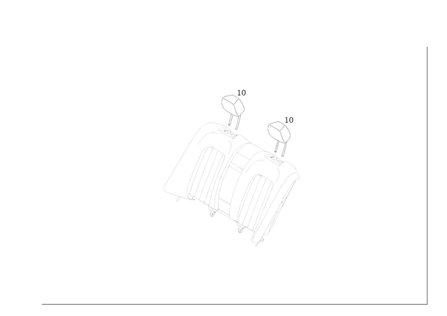 2189700200 - Rear Seat Bench: Head Restraint for Mercedes-Benz: CLS400, CLS550, CLS63 AMG, CLS63 AMG S Image image