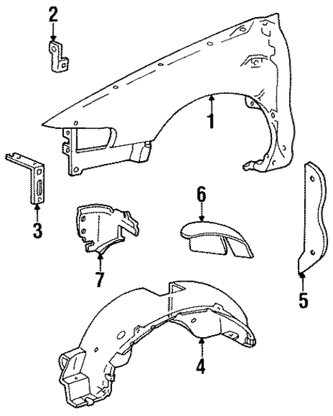 Fender & Components for 1996 Lincoln Continental #0