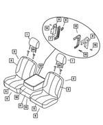 1FL811J3AA - Interior Trim: Front Headrest for Dodge: Ram 1500, Ram 2500, Ram 3500 Image