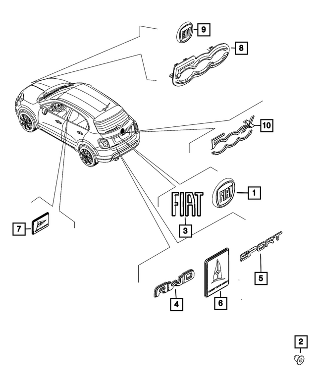 68438849AA - : Emblem for Mopar Image