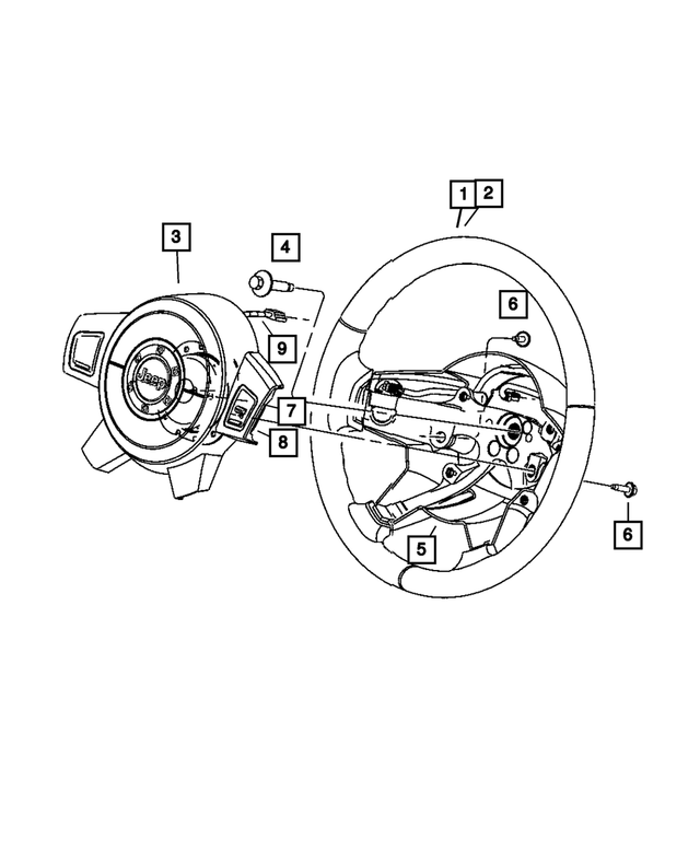 « 5JZ04ZJ8AC –  : Direction Volant pour Mopar Image »