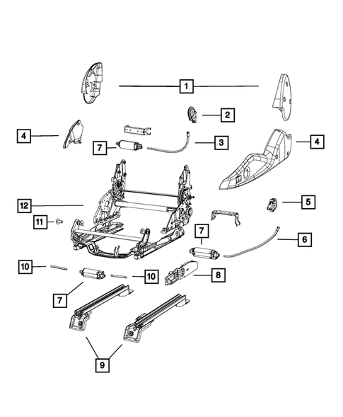 Front Seats - Adjusters, Recliners, Shields and Risers for 2015 Dodge Viper #0