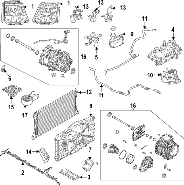 SJ9Z10B694B - Electric Propulsion System: Cable for Ford Image