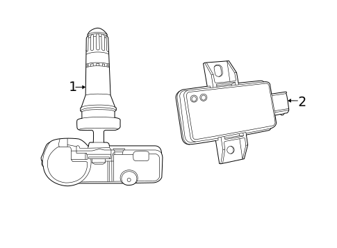 Tire Pressure Monitor Components for 2018 Fiat 500L #0
