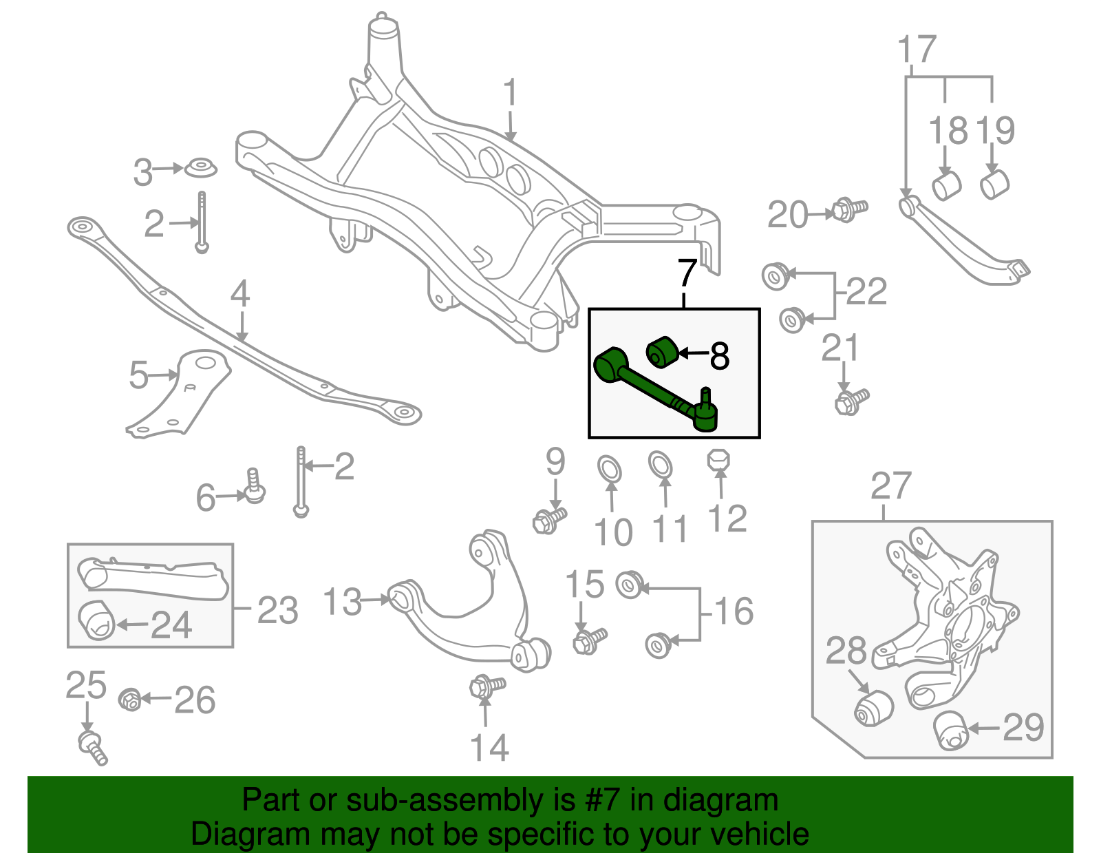掛軸 328 2006-2014 Subaru Lateral Arm 20250XA060 | OEM Parts Online