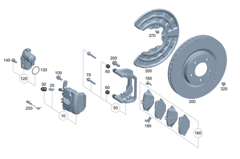 Rear Wheel Brake for 2008 Mercedes-Benz G500 #0