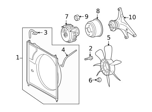 Brackets, Flanges & Hangers for 2009 Toyota Land Cruiser #0