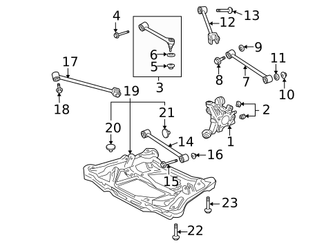 Rear Suspension for 2007 Acura TSX #1