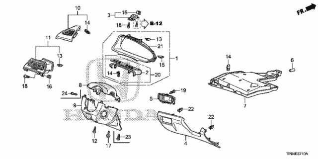 Instrument Panel Garnish (Driver Side) for 2012 Honda Crosstour #0