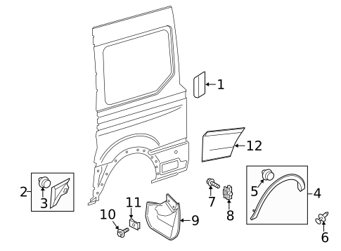 Exterior Trim - Side Panel for 2016 Ford Transit-150 #6