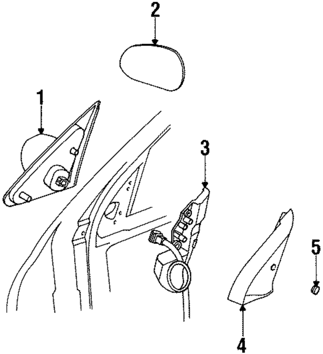 F6RZ17682BA - Body: Mirror Assembly for Ford Image