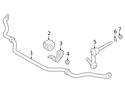 Stabilizer Bar & Components for 2017 INFINITI QX50 #1