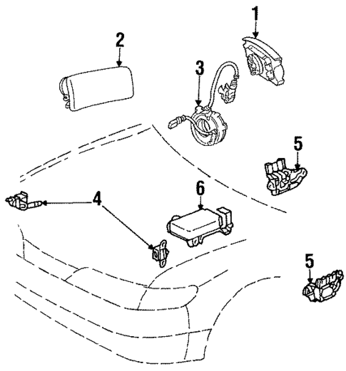 Air Bag Components for 2000 Chevrolet Prizm #0