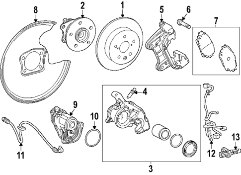 Rear Brakes for 2024 Lexus RZ300e #1