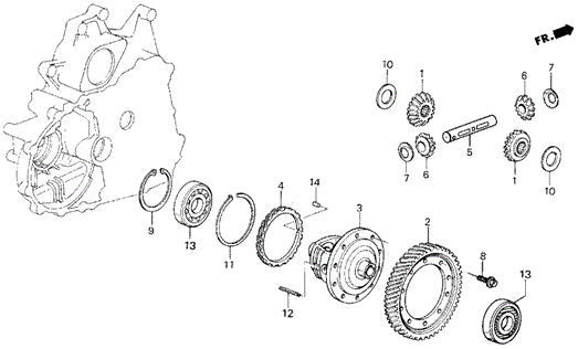 AT Differential Gear ('86-'87) for 1987 Honda Civic #0