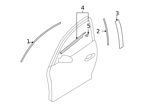 Exterior Trim - Front Door for 2006 Mazda RX-8 #0
