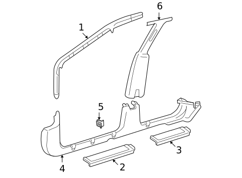 Interior Trim - Pillars for 2001 Chevrolet Cavalier #0