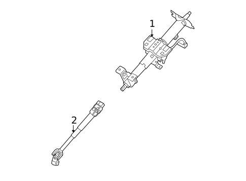 Steering Column Assembly for 2007 Kia Rio5 #0