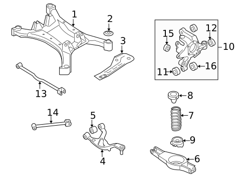 Suspension Mounting for 2009 Nissan Altima #0