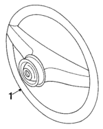 E7TZ3600A - Steering: Steering Wheel for Ford: Bronco, F-150, F-250, F-350, F-Super Duty Image
