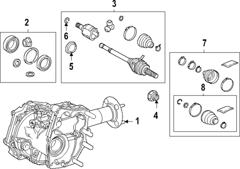 Axle & Differential for 2021 Toyota Avalon #0