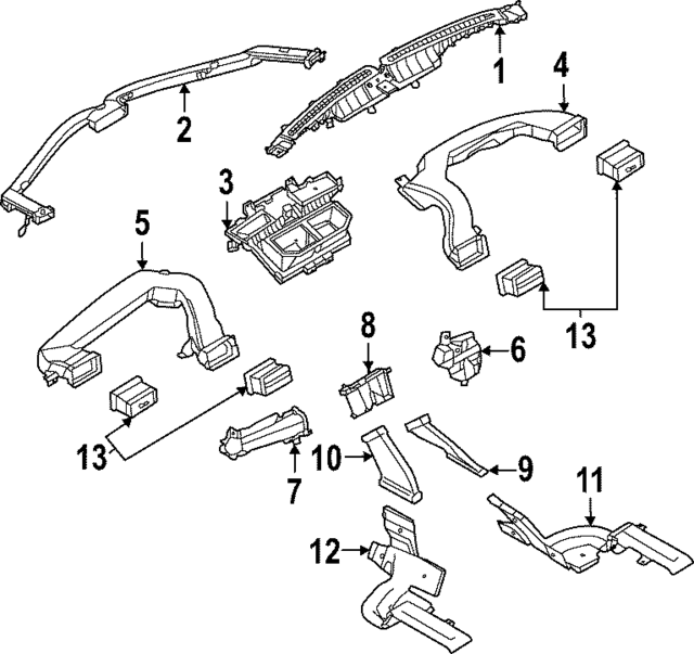 NZ6Z19D809BA - : Side Duct for Ford Image