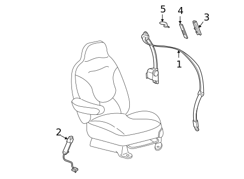 Seat Belt for 2005 Ford Freestar #0