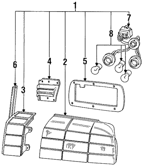 Combination Lamps for 1992 Mercury Capri #0