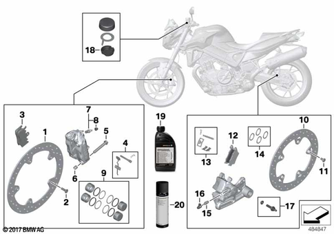 Brake Service for 2017 BMW-Motorrad F 800 R #0