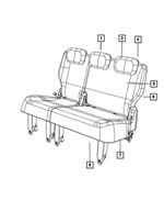 1US95DX9AB - Interior Trim: Third Row Headrest for Mopar Image