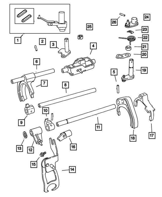 4761146 - NVG Manual Transaxle 5 Speed: Shift Blocker for Mopar Image