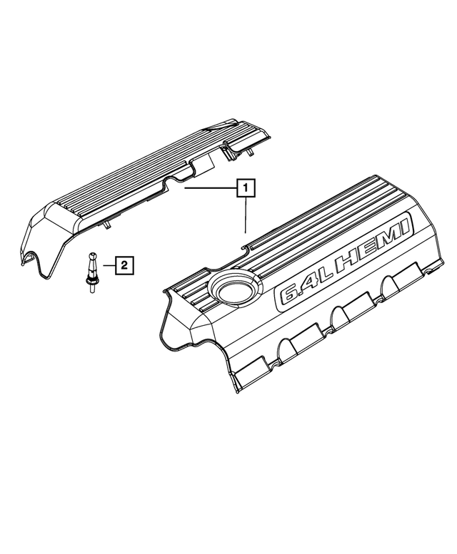 5038692AD - 6.4L Gas; Engine: Wiring Protector Cover, Right Side for Mopar Image