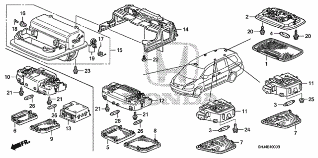 Interior Light for 2008 Honda Odyssey #0
