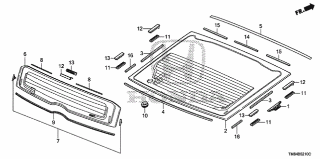 Rear Windshield for 2013 Honda Insight #0