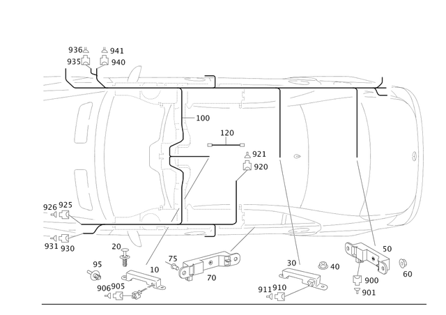 2214407032 - Electrical System: Electrical Wiring Harness for Mercedes-Benz Image image