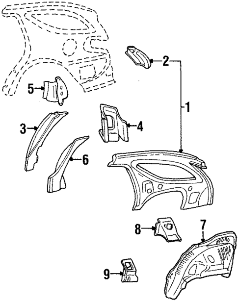 Inner Structure for 1996 Ford Taurus #1