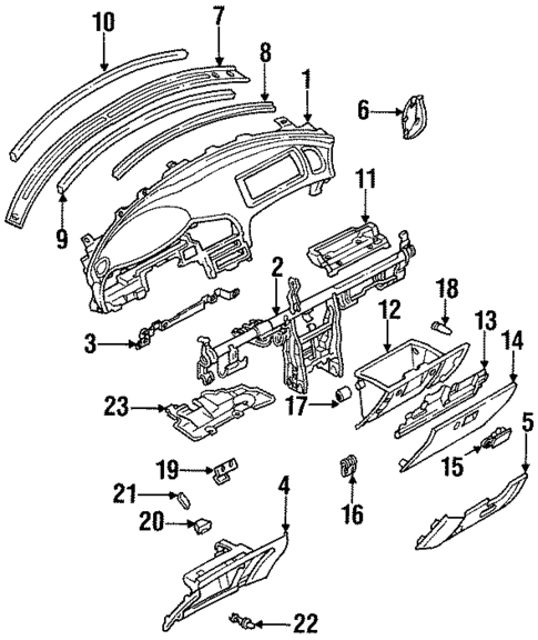 Instrument Panel for 1996 Mazda MX-6 #0