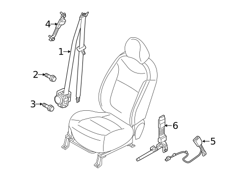 Seat Belt for 2018 Kia Niro #0