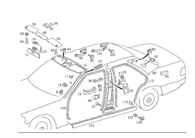 2016901030 - Covering and Lining: Cover for Mercedes-Benz: 190, 190D, 190E, 200, 200D, 300D, 300E, 300TD, 300TE Image image