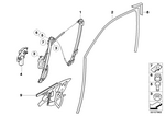 51338254912 - : Window Lifter Without Motor, Front Right for BMW Image