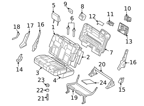 Rear Seat Components for 2008 Ford Explorer Sport Trac #0