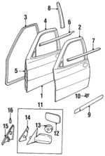 4230827 - : Side Mirror Cover for Saab: 900 Image