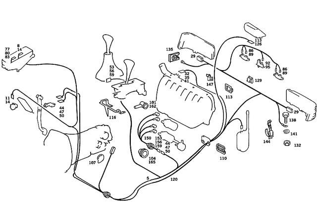 2015407307 - Electrical Equipment and Instruments: Wiring Harness for Mercedes-Benz: 190E Image image