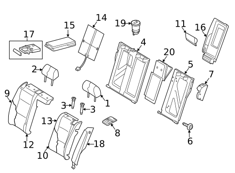 Rear Seat Components for 2011 Audi A4 Quattro #0