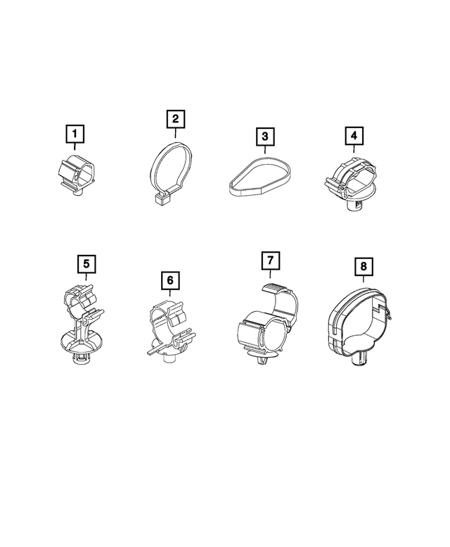 68201933AA - Electrical: Cable Clip for Mopar Image
