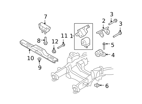 Engine & Trans Mounting for 2010 Ford Expedition #0